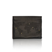 WORLD MAP CLUTCH BLACK