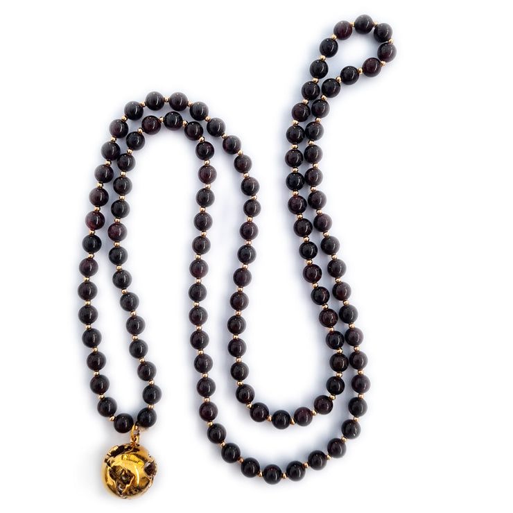 MOTHER EARTH MALA - RED GARNET