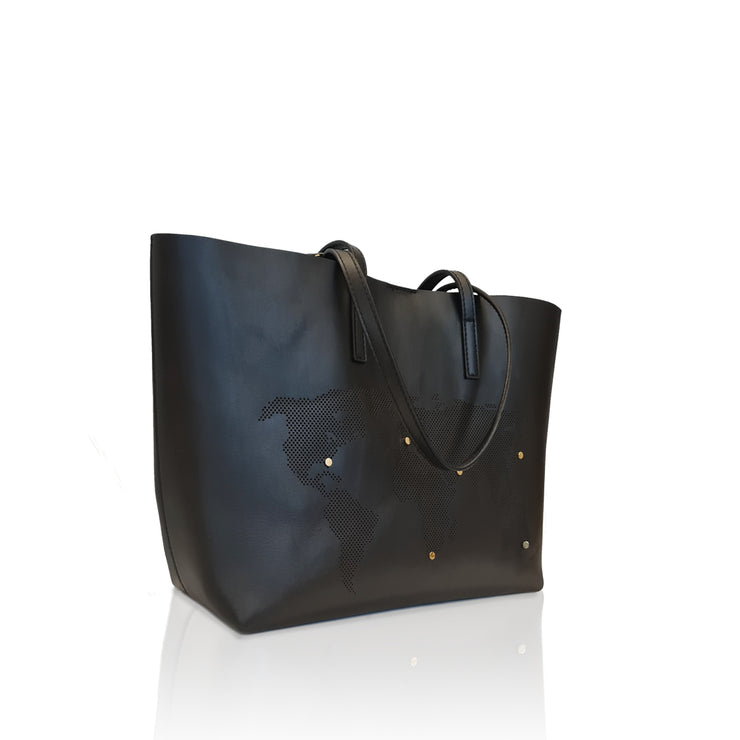 PRE ORDER - WORLD MAP SHOPPER BLACK