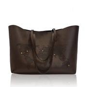 PRE ORDER - WORLD MAP SHOPPER BROWN