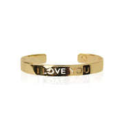 24K Gold Plated I love You Bracelet Bangle by Cristina Ramella