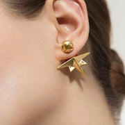Wearing Compass Earrings by Cristina Ramella