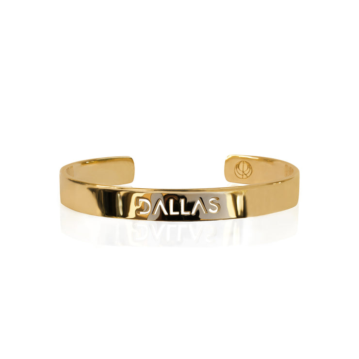 24K Gold Plated Dallas Bracelet Bangle by Cristina Ramella