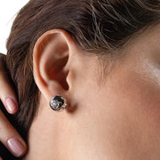 Rhodium Earth Earrings by Cristina Ramella