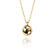 Gold Earth Necklace by Cristina Ramella