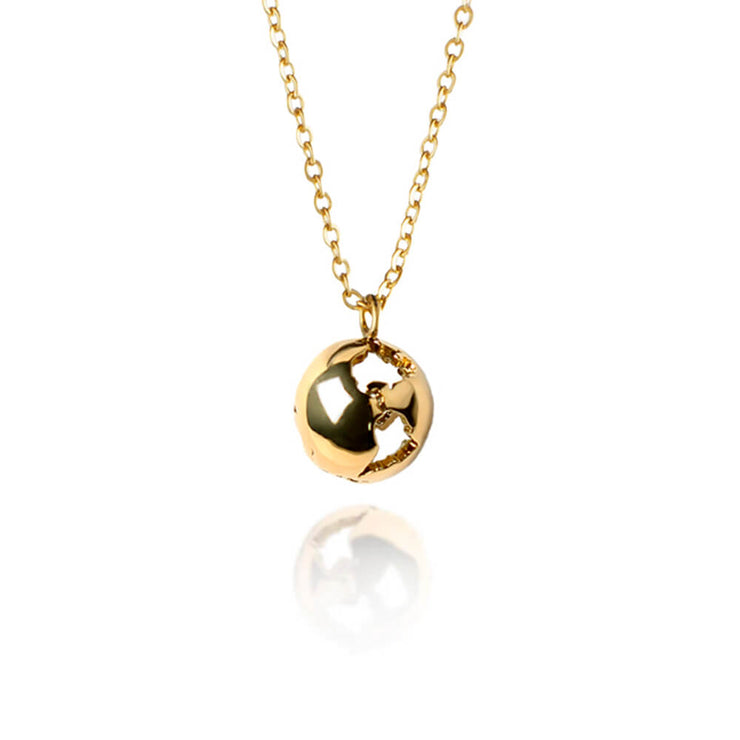 TANGPOET World Map Necklace Gold Plated Sterling India | Ubuy