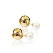 Globe Pearl Earrings by Cristina Ramella