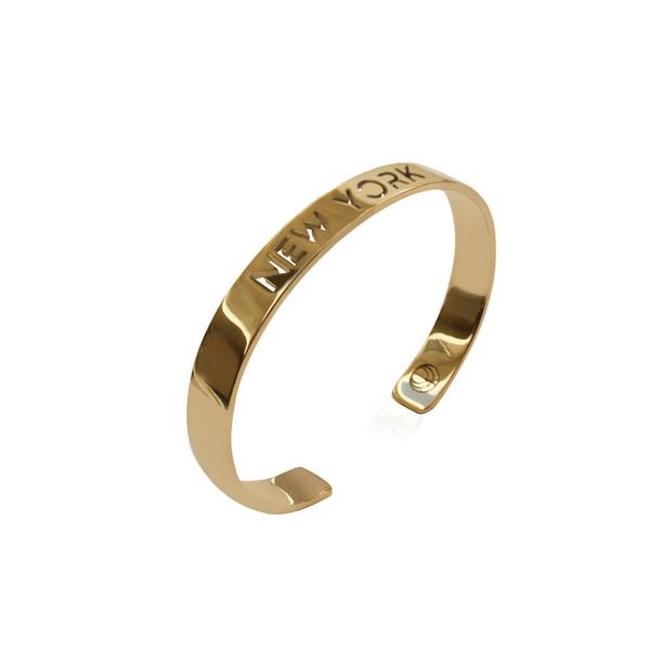 24K Gold Plated New York Bracelet Bangle by Cristina Ramella