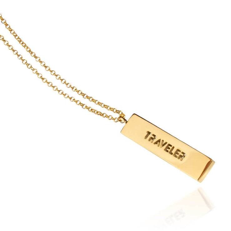 Gold Traveler Necklace by Cristina Ramella