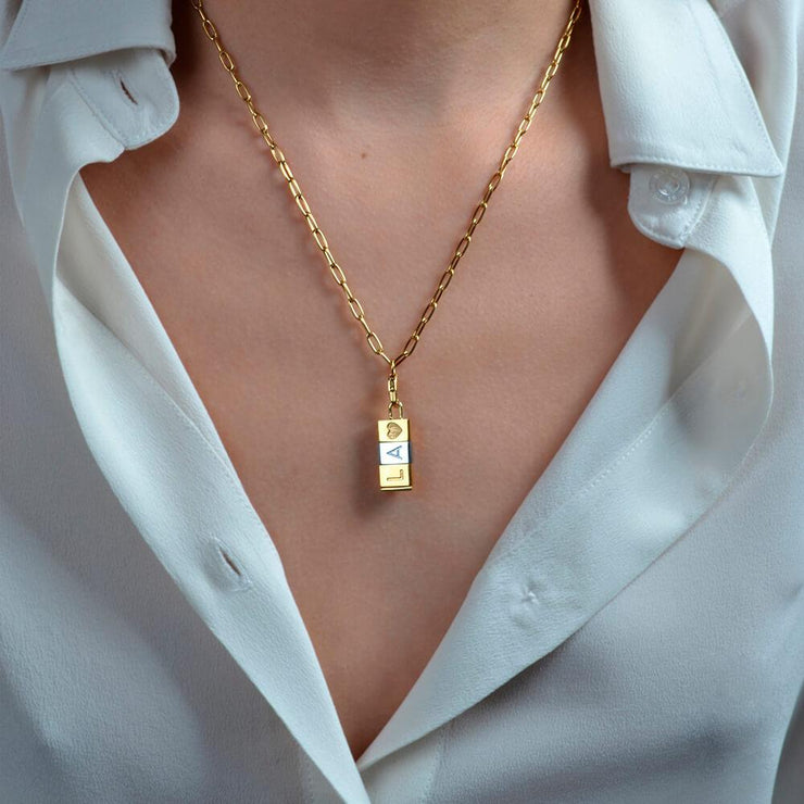 Small Bricks Necklace by Cristina Ramella