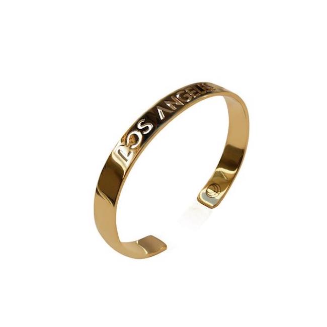 24K Gold Plated Los Angeles Bracelet Bangle by Cristina Ramella