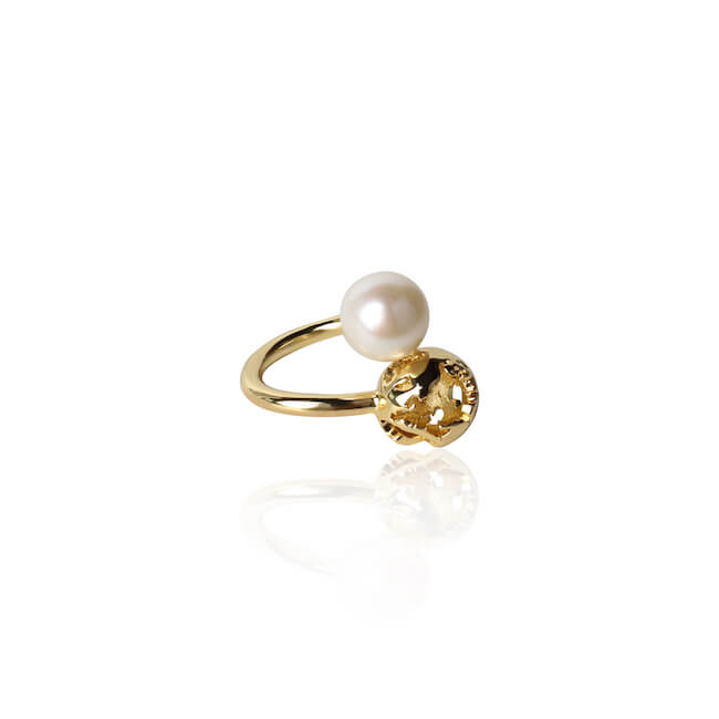 Gold Luna Ring by Cristina Ramella