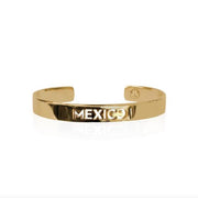 24K Gold Plated Mexico Bracelet Bangle by Cristina Ramella