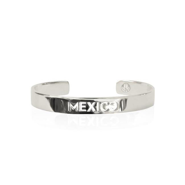 Rhodium Plated Mexico Bracelet Bangle by Cristina Ramella