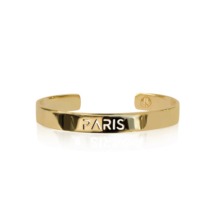 24K Gold Plated Paris Bracelet Bangle by Cristina Ramella