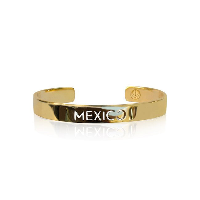 24K Gold Plated Mexico Bangle by Cristina Ramella