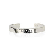 Rhodium Plated Miami Bracelet Bangle by Cristina Ramella