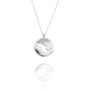 Rhodium Plated World Mexico Necklace by Cristina Ramella